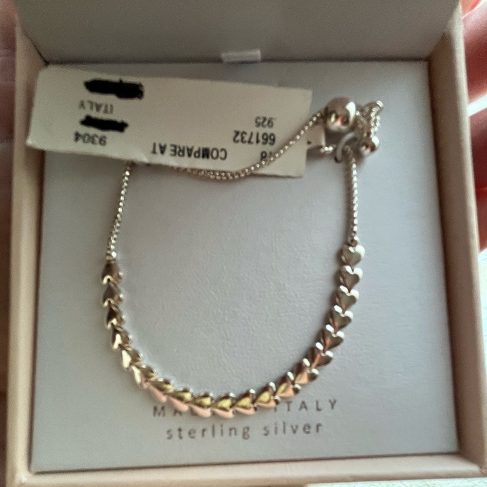 Mia Fiore Adjustable Bolo Chain Slider Heart Bracelet